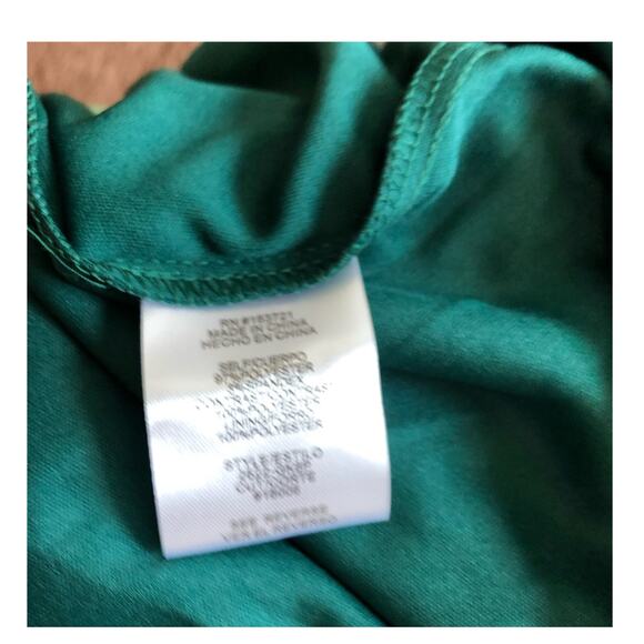 City Studio Womens Gown Size 16W Hunter‎ Green Embellished Satin Spaghetti Strap - Picture 13 of 16